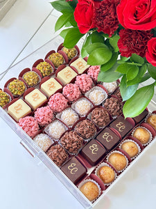 Sweets & Flower Valentines Luxury Acrylic Gift Box