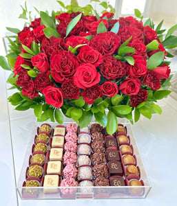 Sweets & Flower Valentines Luxury Acrylic Gift Box