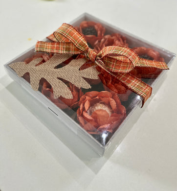 FALL THEME BRIGADEIRO + FLOWER WRAPPING GIFT BOX - 9 units