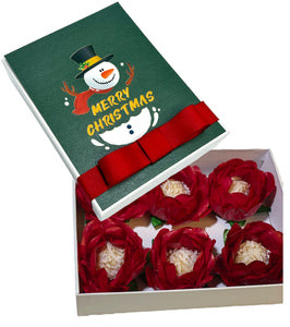 Snowman Brigadeiro box flower wrappings