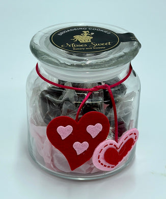 Valentines Brigadeiro Cookie Glass Container